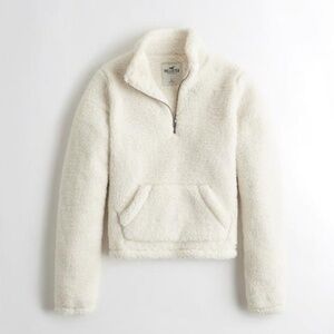 HOLLISTER SHERPA HALF ZIP PULLOVER